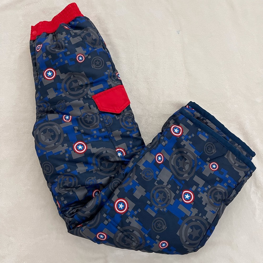 Boys Captain America Snow Pants